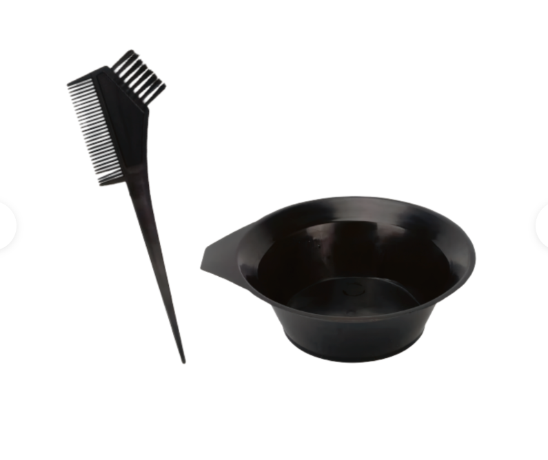 Set de cuenco y brocha para tinte de cabello