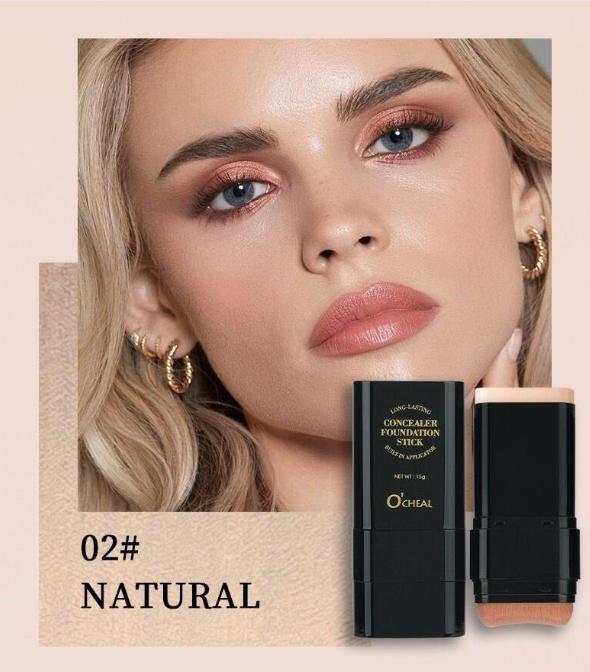 Base de Maquillaje en Barra O’CHEAL 02 Natural con Corrector y Aplicador Integrado 💄